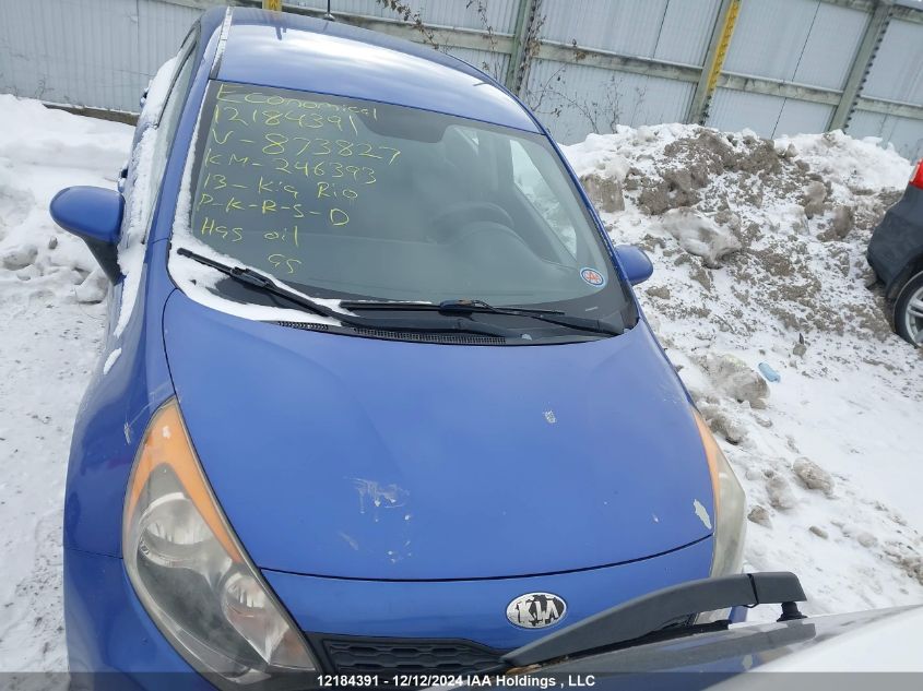 2013 Kia Rio VIN: KNADM5A34D6873827 Lot: 12184391