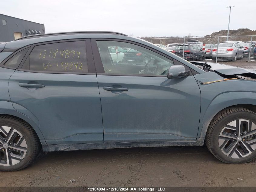 2022 Hyundai Kona Sel VIN: KM8K33AG2NU152242 Lot: 12184894