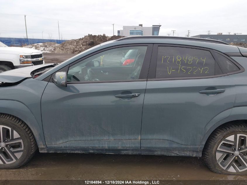 2022 Hyundai Kona Sel VIN: KM8K33AG2NU152242 Lot: 12184894