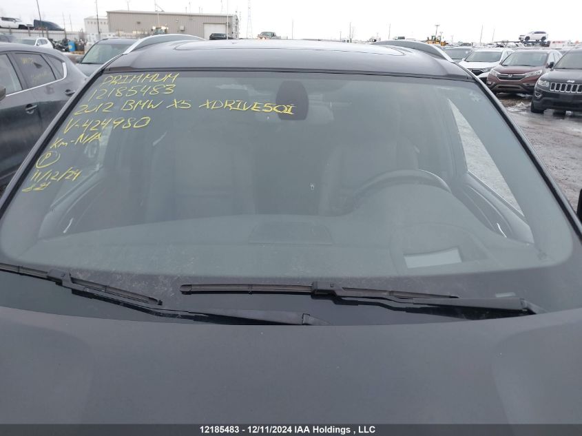 2012 BMW X5 xDrive50I VIN: 5UXZV8C58CL424980 Lot: 12185483