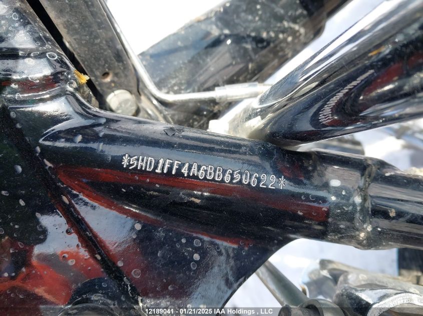 2011 Harley-Davidson Flhtc VIN: 5HD1FF4A6BB650622 Lot: 12189041