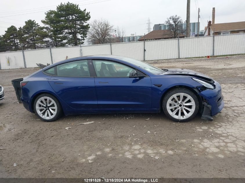 2022 Tesla Model 3 VIN: 5YJ3E1EA9NF258144 Lot: 12191528