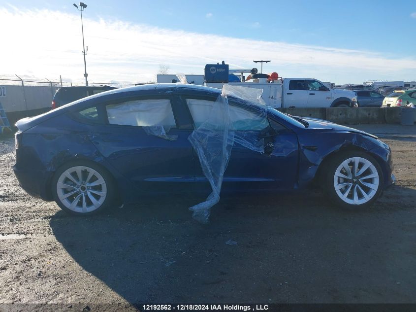 2022 Tesla Model 3 VIN: 5YJ3E1EA5NF258125 Lot: 12192562