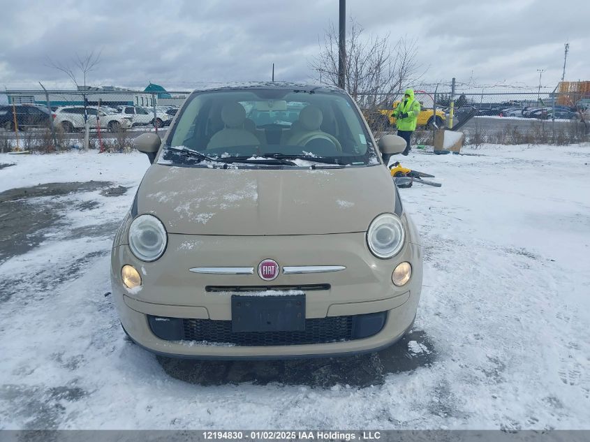 2012 Fiat 500 VIN: 3C3CFFAR5CT101851 Lot: 12194830