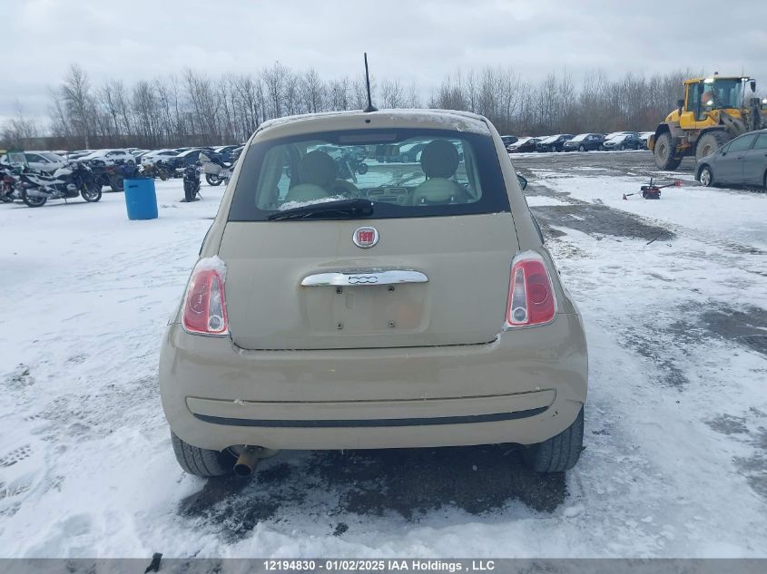 2012 Fiat 500 VIN: 3C3CFFAR5CT101851 Lot: 12194830