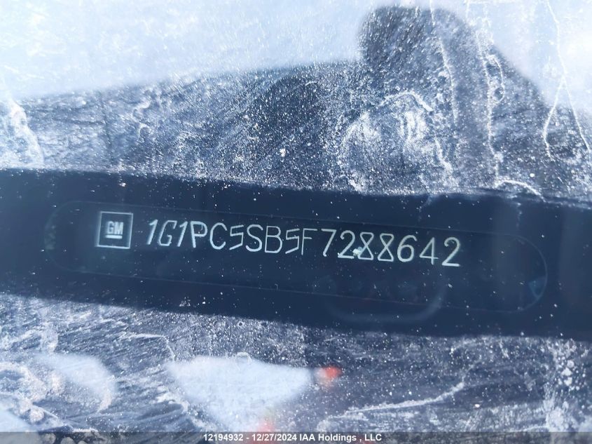 2015 Chevrolet Cruze VIN: 1G1PC5SB5F7288642 Lot: 12194932