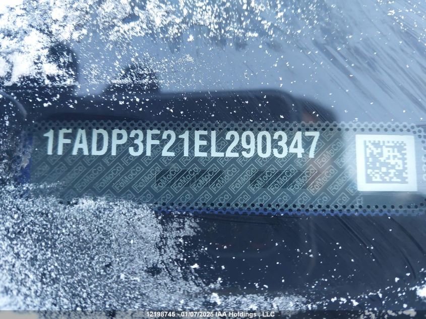 2014 Ford Focus Se VIN: 1FADP3F21EL290347 Lot: 12198745