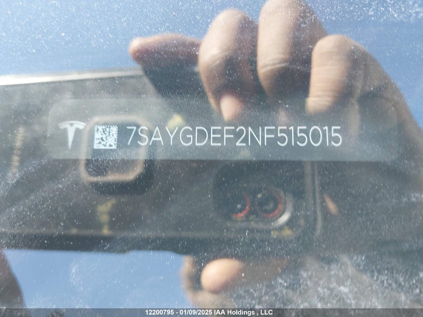 7SAYGDEF2NF515015 2022 TESLA MODEL Y photo no. 18