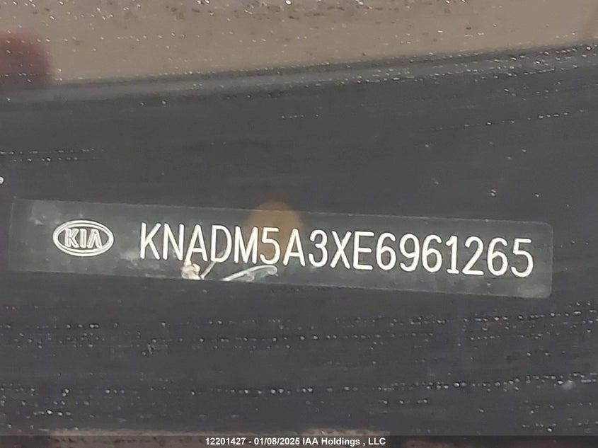 2014 Kia Rio Ex/Lx/Lx+/Sx VIN: KNADM5A3XE6961265 Lot: 12201427