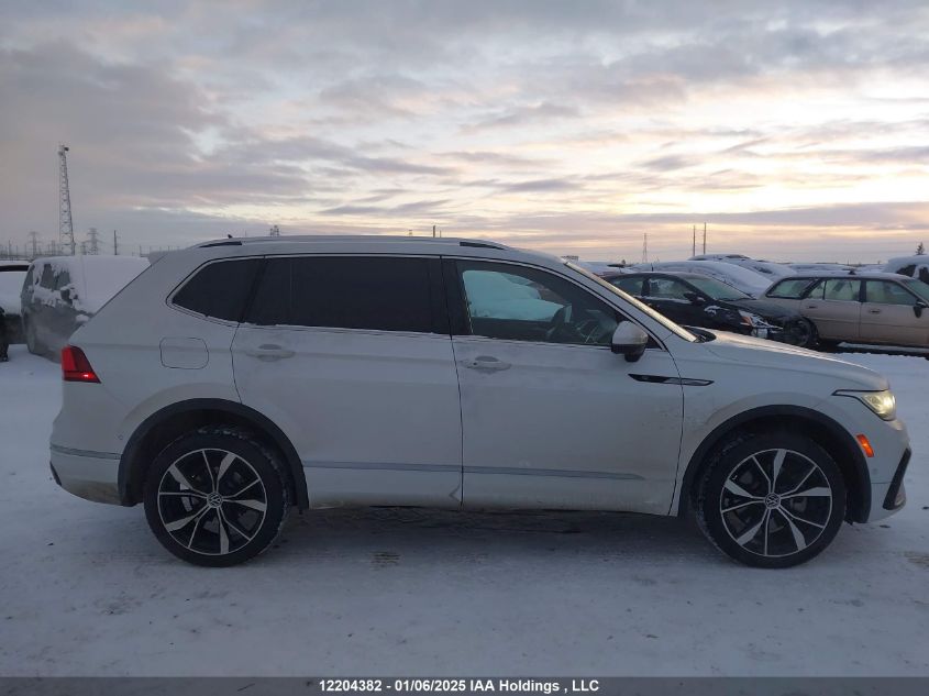 2022 Volkswagen Tiguan Highline R-Line VIN: 3VV4B7AXXNM136951 Lot: 12204382