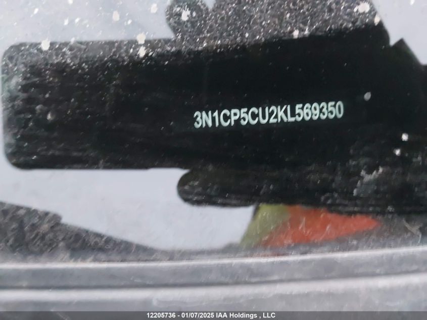 2019 Nissan Kicks VIN: 3N1CP5CU2KL569350 Lot: 12205736