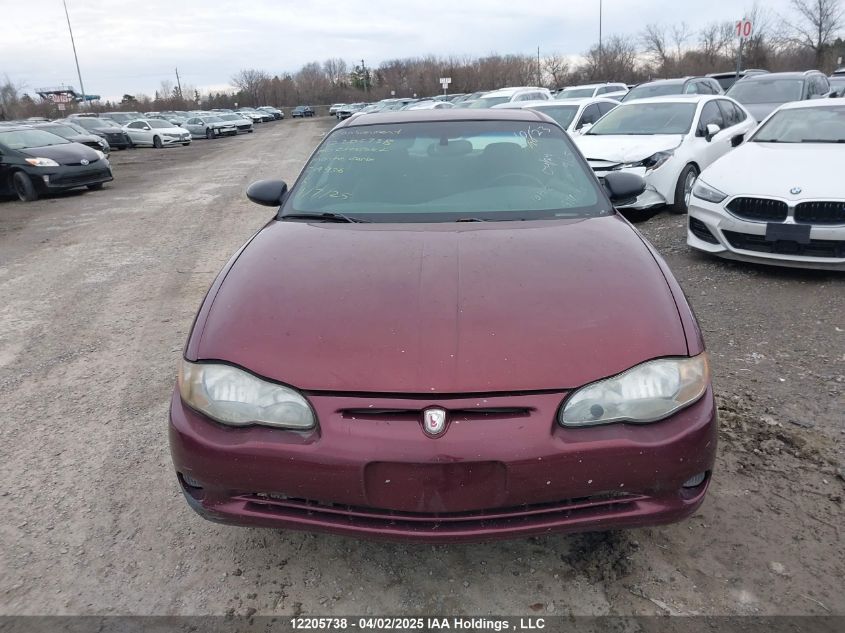 2000 Chevrolet Monte Carlo VIN: 2G1WX12K9Y9209936 Lot: 12205738