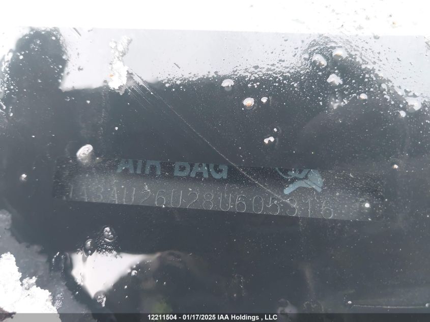 2008 Mitsubishi Lancer VIN: JA3AU26U28U605316 Lot: 12211504