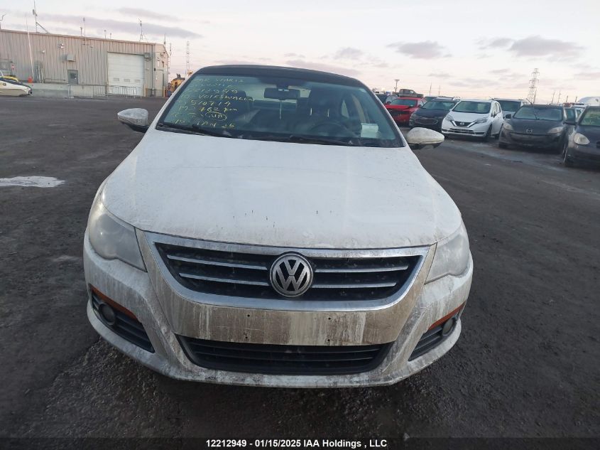 2010 Volkswagen Cc Luxury VIN: WVWHL9AN5AE510714 Lot: 12212949