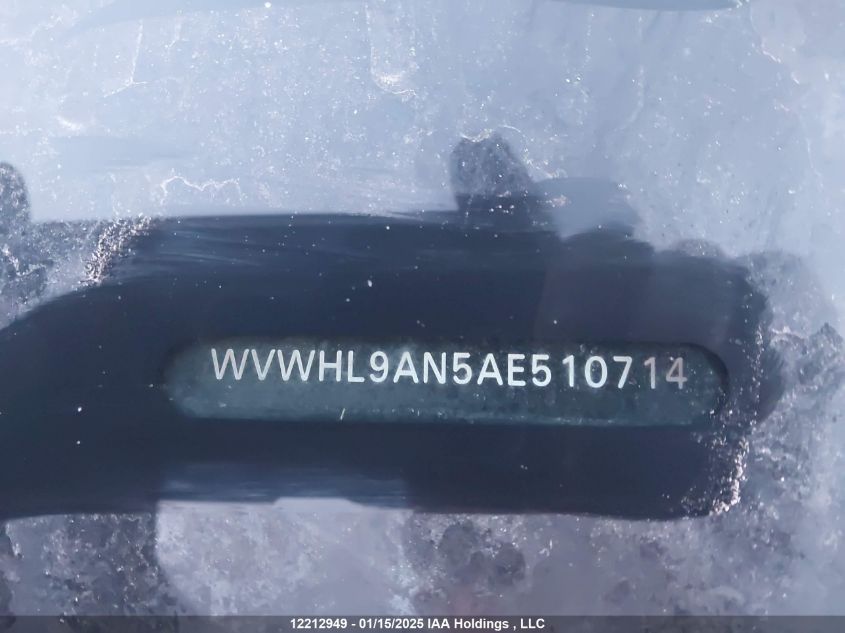 2010 Volkswagen Cc Luxury VIN: WVWHL9AN5AE510714 Lot: 12212949