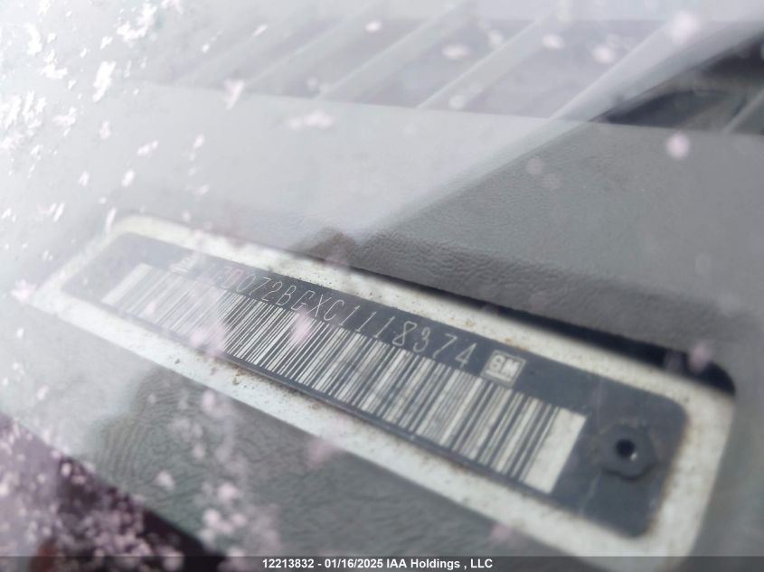 2012 GMC Savana Cutaway Standard VIN: 1GD072BGXC1118374 Lot: 12213832