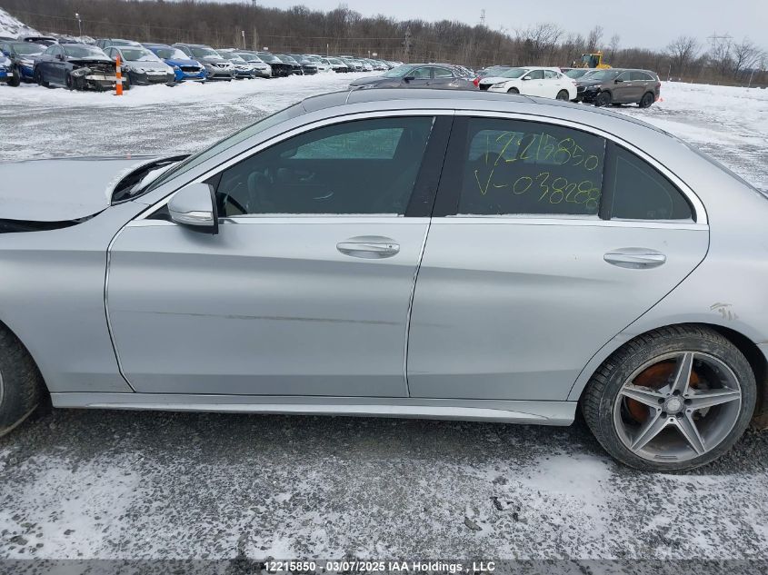 2015 Mercedes-Benz C 300 4Matic VIN: 55SWF4KB6FU038288 Lot: 12215850