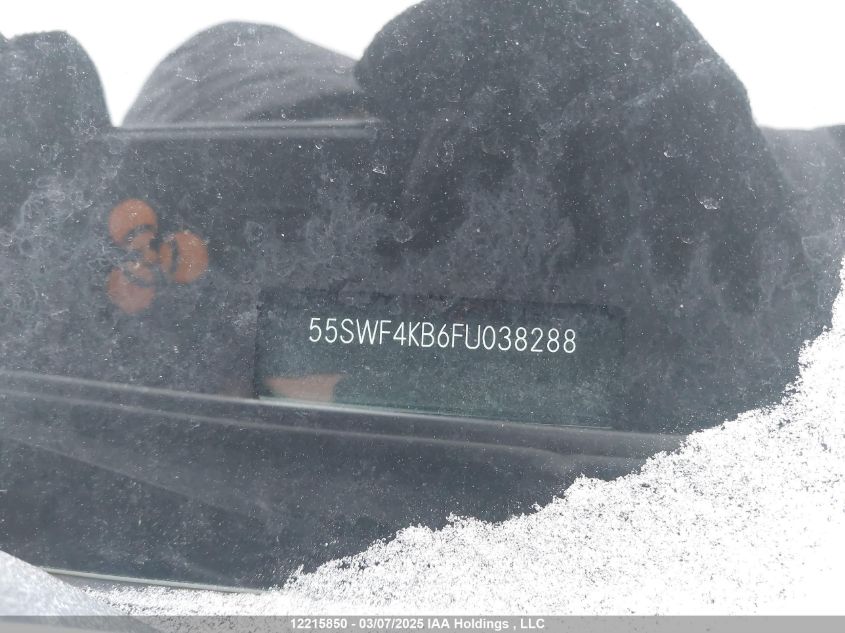 2015 Mercedes-Benz C 300 4Matic VIN: 55SWF4KB6FU038288 Lot: 12215850