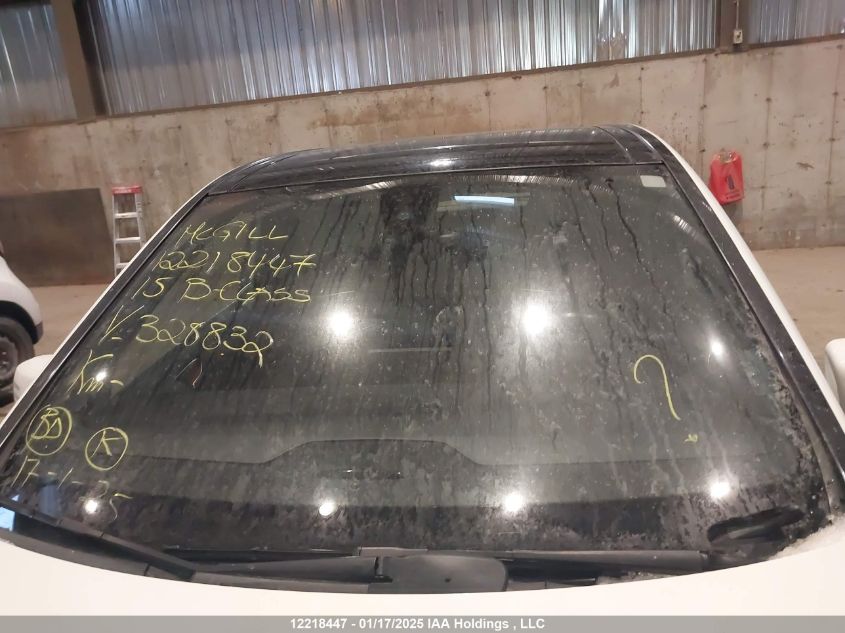 2015 Mercedes-Benz B-Class VIN: WDDMH4GB4FJ328832 Lot: 12218447