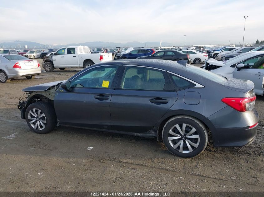 2022 Honda Civic Lx VIN: 2HGFE2F26NH116498 Lot: 12221424