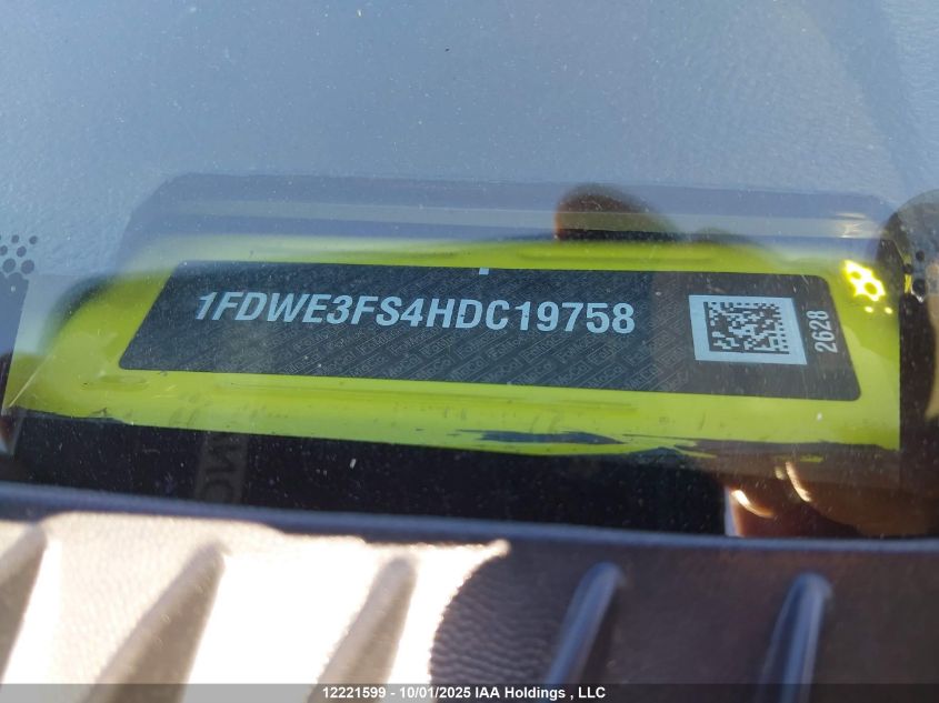 2017 Ford Econoline E350 Super Duty Ctway Van VIN: 1FDWE3FS4HDC19758 Lot: 12221599