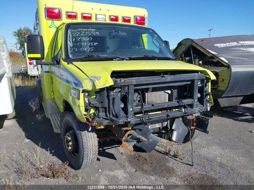 2017 Ford Econoline E350 Super Duty Ctway Van VIN: 1FDWE3FS4HDC19758 Lot: 12221599