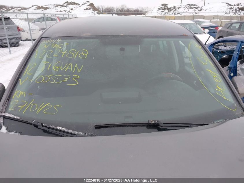 2012 Volkswagen Tiguan VIN: WVGBV7AX9CW005533 Lot: 12224818