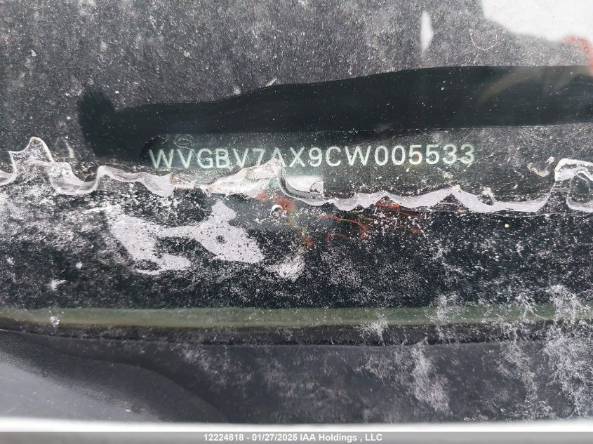 2012 Volkswagen Tiguan VIN: WVGBV7AX9CW005533 Lot: 12224818