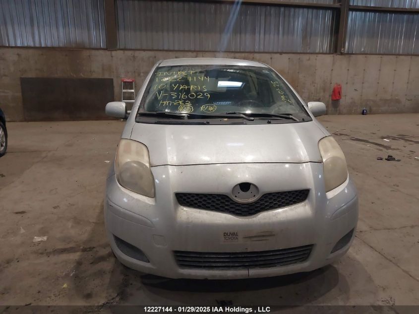 2010 Toyota Yaris VIN: JTDKT4K39A5316029 Lot: 12227144