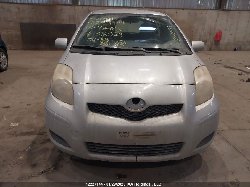 2010 Toyota Yaris VIN: JTDKT4K39A5316029 Lot: 12227144