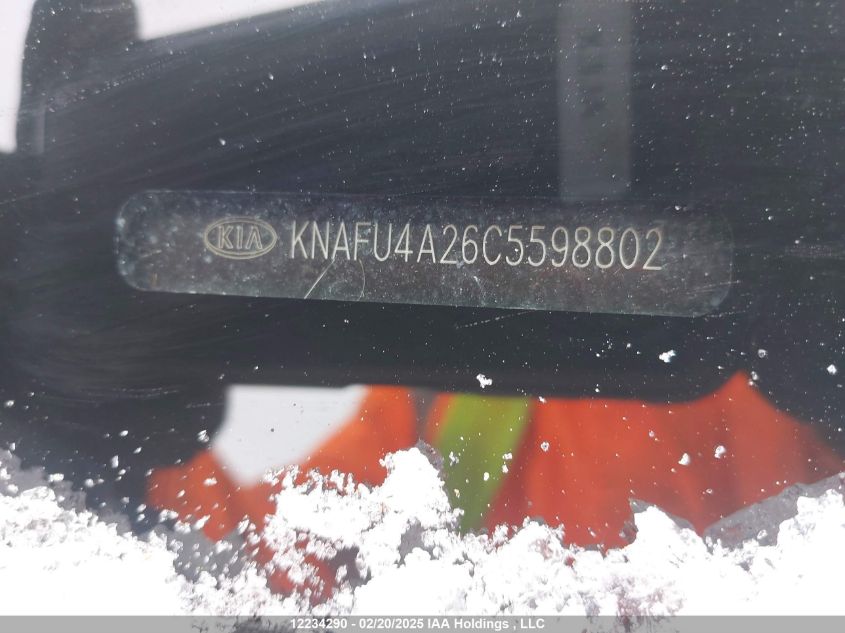 2012 Kia Forte VIN: KNAFU4A26C5598802 Lot: 12234290