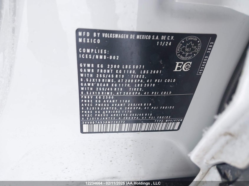 3VV8B7AX3RM226272 2024 VOLKSWAGEN TIGUAN photo no. 18