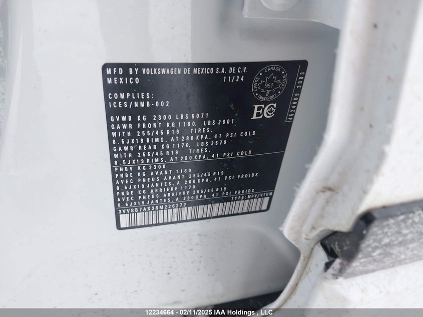 3VV8B7AX3RM226272 2024 VOLKSWAGEN TIGUAN photo no. 9