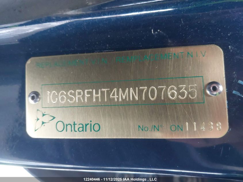 2021 Ram 1500 Limited VIN: 1C6SRFHT4MN707635 Lot: 12240446