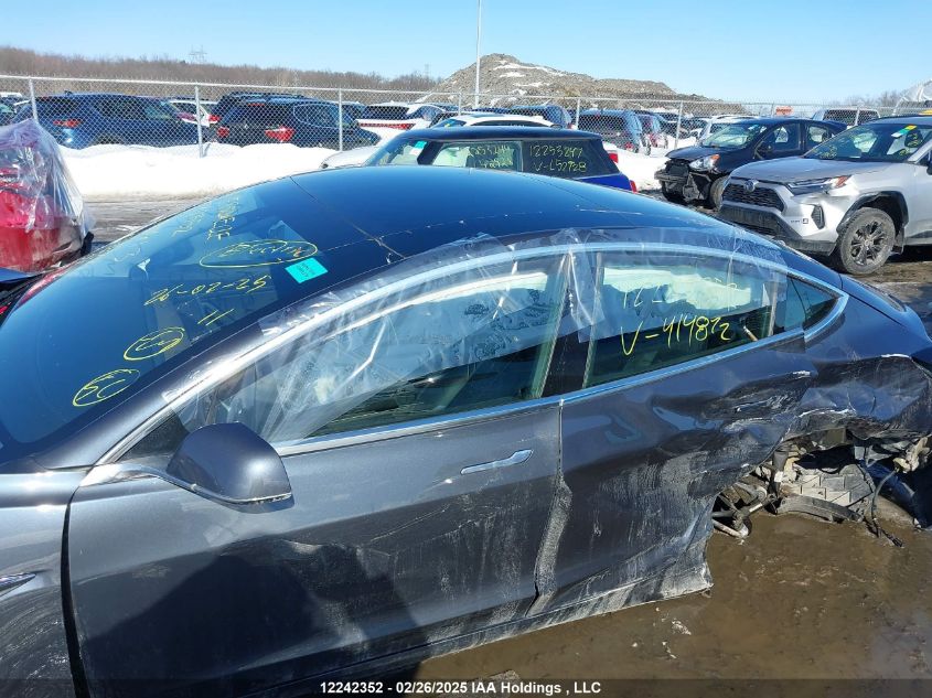 2019 Tesla Model 3 VIN: 5YJ3E1EB6KF414872 Lot: 12242352
