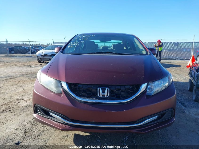 2013 Honda Civic Sdn VIN: 2HGFB2F49DH016095 Lot: 12250209