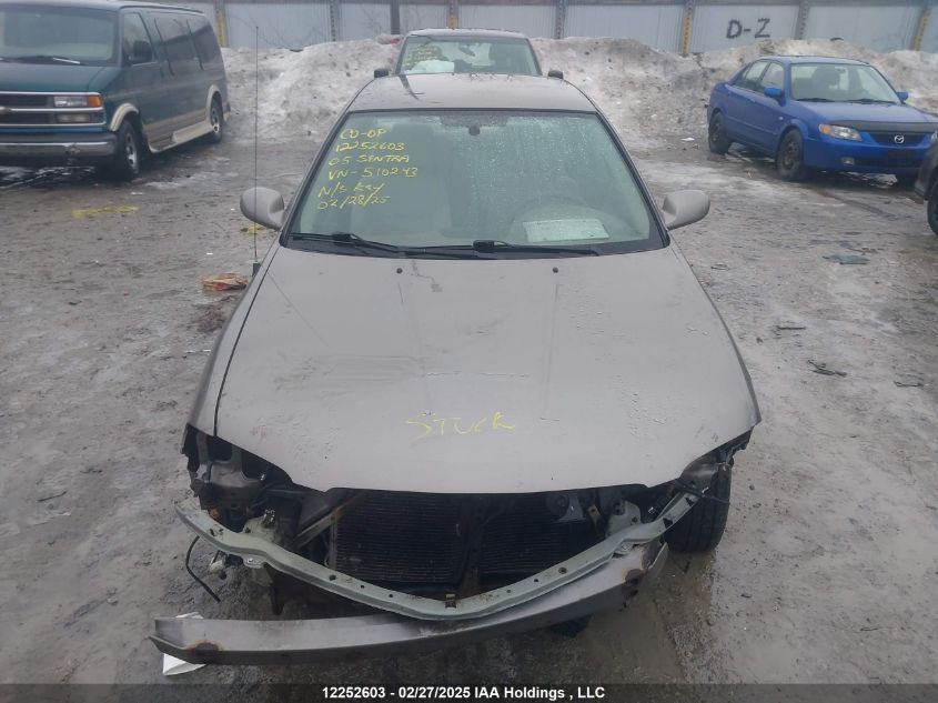 2005 Nissan Sentra VIN: 3N1CB51D65L510243 Lot: 12252603