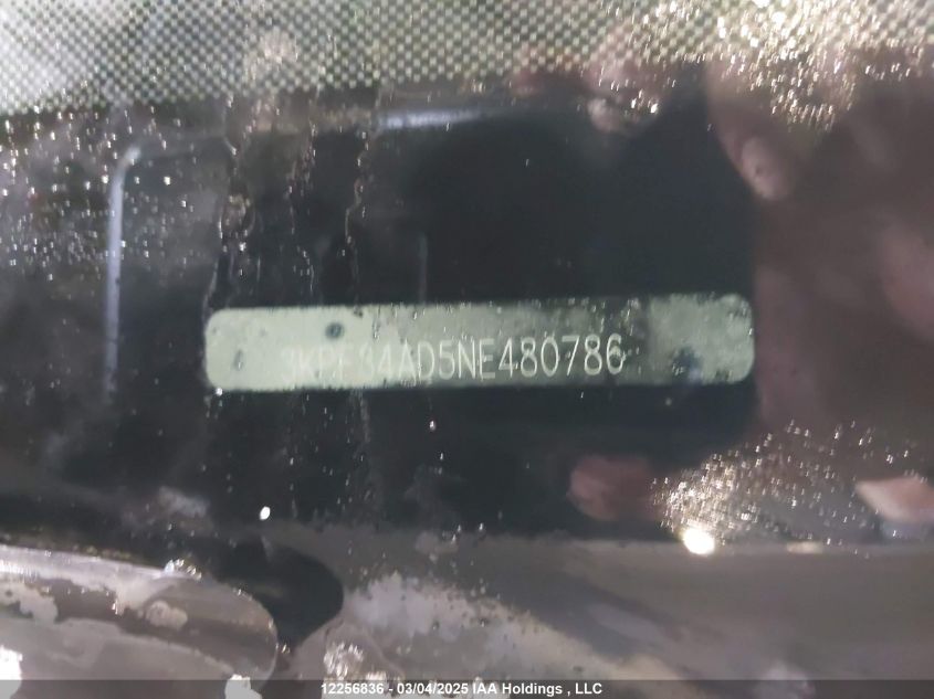 2022 Kia Forte VIN: 3KPF34AD5NE480786 Lot: 12256836