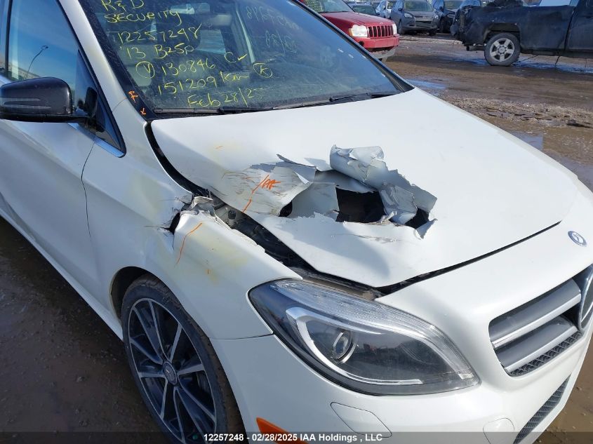 2013 Mercedes-Benz B250 VIN: WDDMH4EB0DJ130846 Lot: 12257248