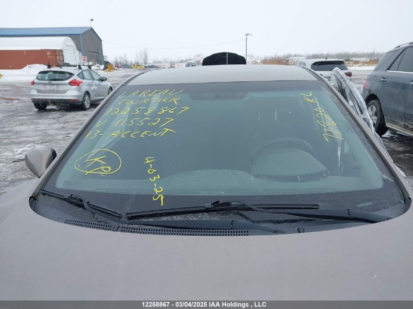 2013 Hyundai Accent Gl VIN: KMHCT5AE2DU115527 Lot: 12258867