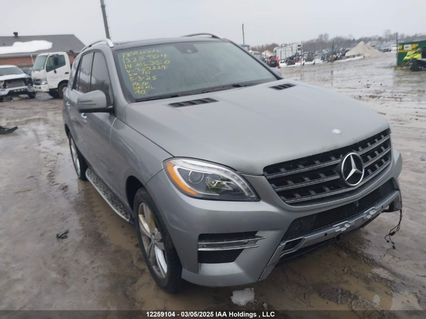 2014 Mercedes-Benz Ml 350 4Matic VIN: 4JGDA5HB1EA362224 Lot: 12259104