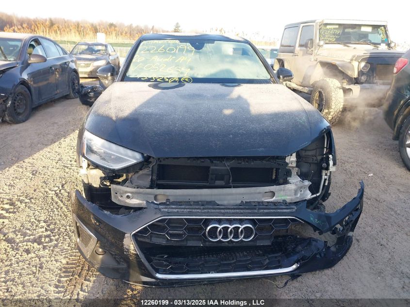 2020 Audi A4 VIN: WAUFNAF49LA052654 Lot: 12260199