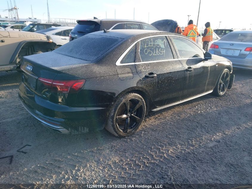 2020 Audi A4 VIN: WAUFNAF49LA052654 Lot: 12260199