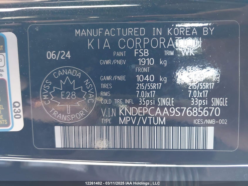 KNDEPCAA9S7685670 2025 KIA SELTOS photo no. 9