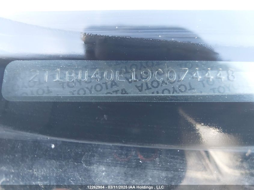 2009 Toyota Corolla Le VIN: 2T1BU40E19C074448 Lot: 12262984