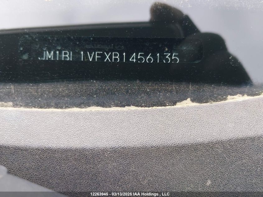 2011 Mazda Mazda3 VIN: JM1BL1VFXB1456135 Lot: 12263945