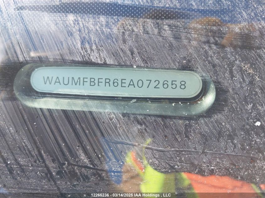 2014 Audi A5 VIN: WAUMFBFR6EA072658 Lot: 12265236