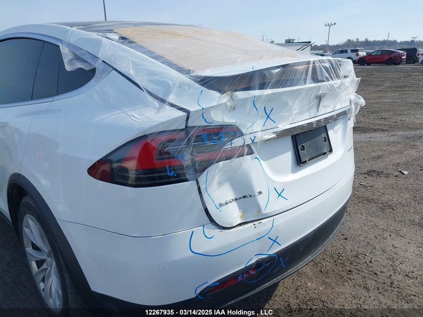 2016 Tesla Model x 60d/70d/75d/90d White Lot 111012267935 Vin 5YJXCDE20GF026245