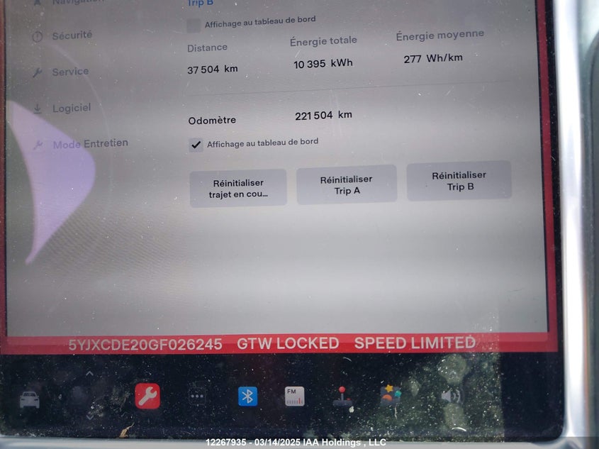 2016 Tesla Model X 60D/70D/75D/90D VIN: 5YJXCDE20GF026245 Lot: 12267935