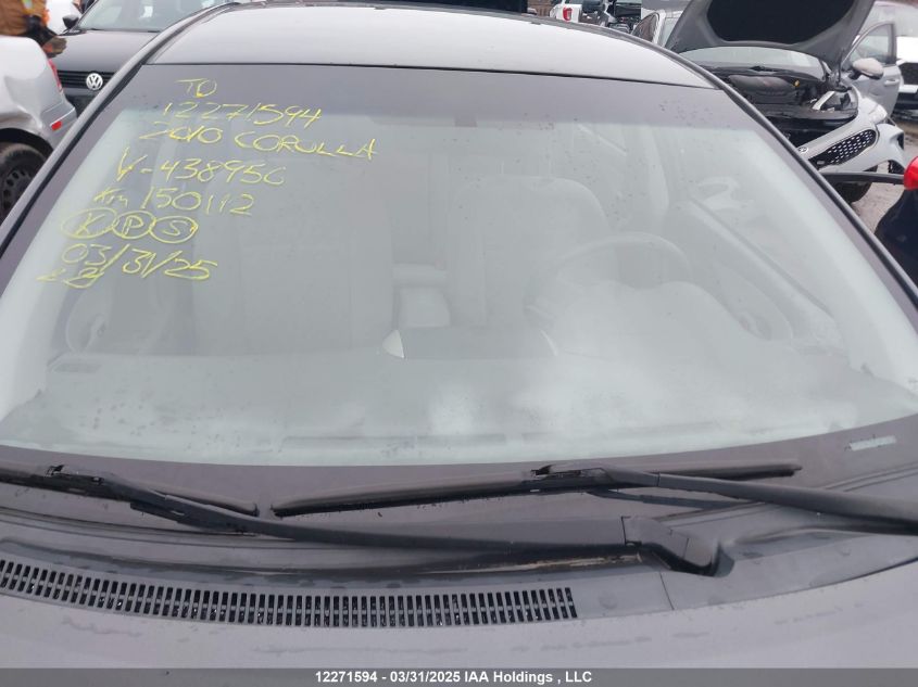 2010 Toyota Corolla S/Le/Xle VIN: 2T1BU4EE4AC438956 Lot: 12271594